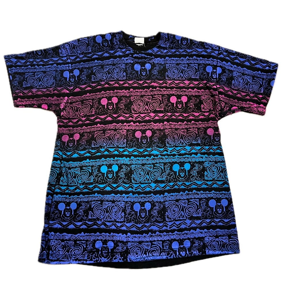 Rare Vintage Mickey Mouse 90s Print Donald Duck Goofy Disney single stitch